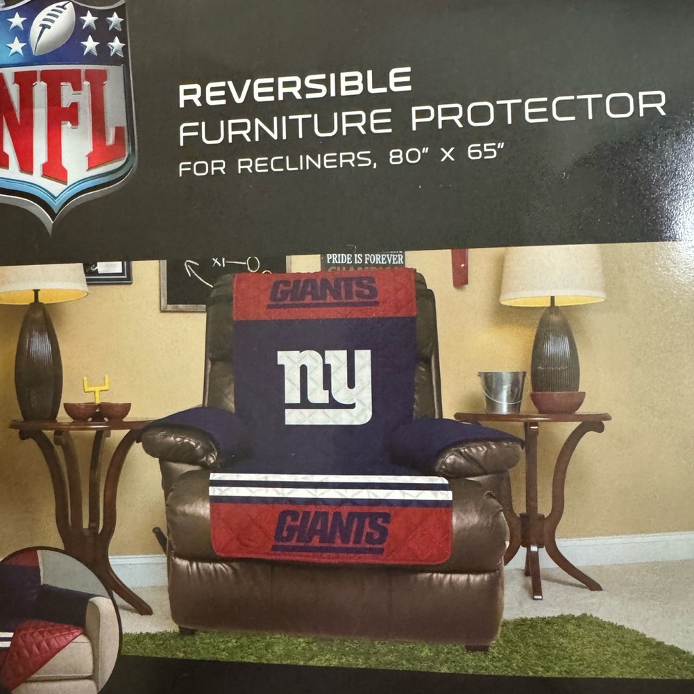 NFL Reversible Recliner Protector - Red, Blue, White